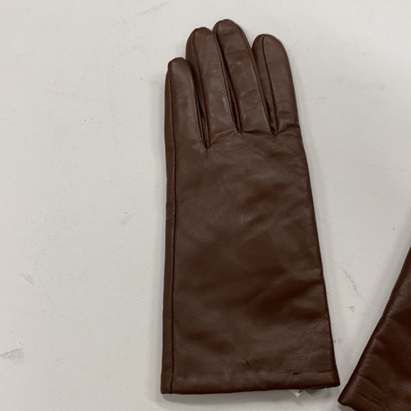 NWOT Thinsulate Brown Leather Gloves S/M - Picture 4 of 7